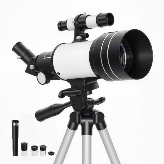 Outsunny Telescopio Refractor Astronómico Para Adultos Principiantes Con Trípode