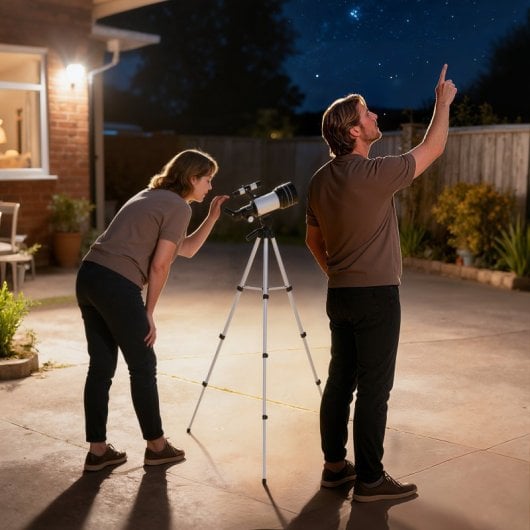 Outsunny Telescopio Refractor Astronómico Para Adultos Principiantes Con Trípode