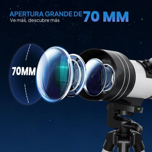 Outsunny Telescopio Refractor Astronómico Para Adultos Principiantes Con Trípode