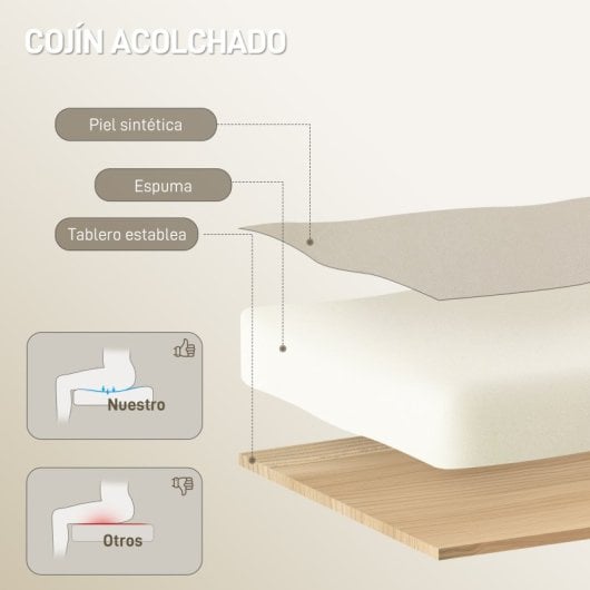 Homcom Cadeira de Escritório com Apoio para Pés, Encosto Reclinável e Altura Ajustável Bege
