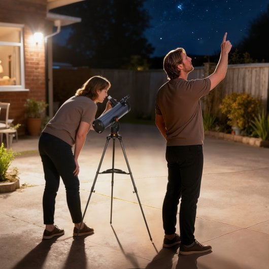 Outsunny Telescopio Reflector Astronómico Para Adultos Principiantes Con Trípode