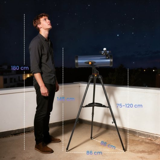 Outsunny Telescopio Reflector Astronómico Para Adultos Principiantes Con Trípode