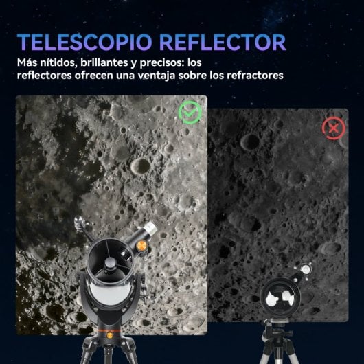 Outsunny Telescopio Reflector Astronómico Para Adultos Principiantes Con Trípode