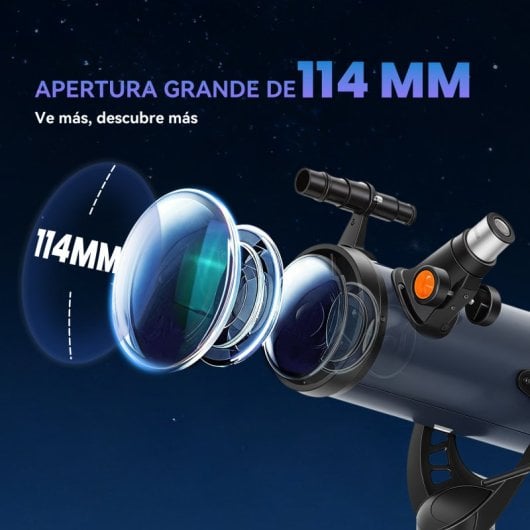 Outsunny Telescopio Reflector Astronómico Para Adultos Principiantes Con Trípode