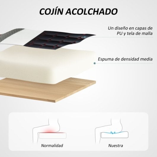 Homcom Cadeira Gaming Ergonómica em PU/Malha com Detalhes Vermelhos