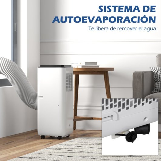 Homcom Ar Condicionado Portátil 10000 Btu 2900w 5 Em 1 Com Controlo Remoto