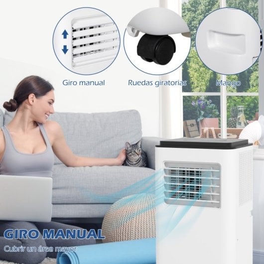 Homcom Ar Condicionado Portátil 10000 Btu 2900w 5 Em 1 Com Controlo Remoto