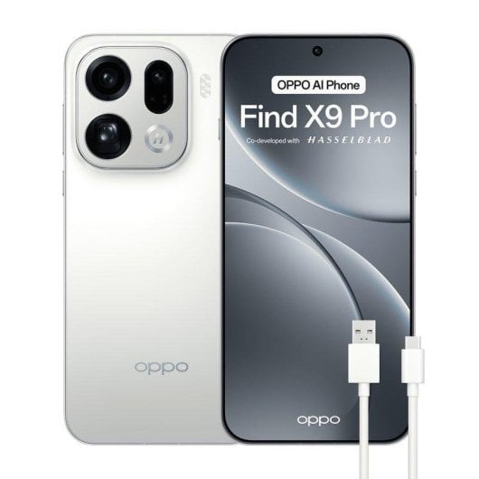 Oppo Find X9 Pro 28 Go 512 Go 6.78" AMOLED 5G Dual SIM Caméra 200 MP IP69 Android Blanc