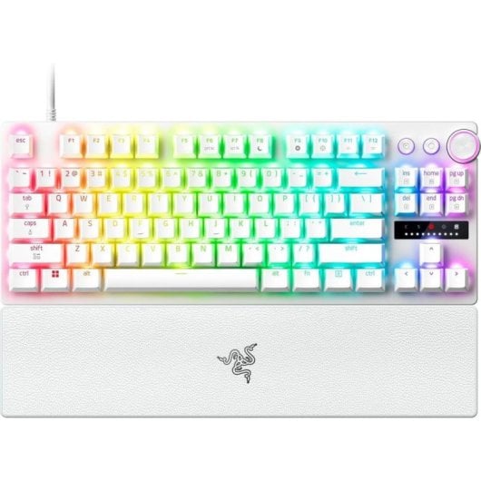 Teclado mecánico Razer Huntsman V3 Pro Tenkeyless layout US blanco 8KHz
