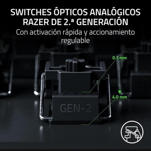 Teclado mecánico Razer Huntsman V3 Pro Tenkeyless layout US blanco 8KHz