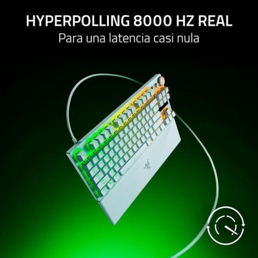 Teclado mecánico Razer Huntsman V3 Pro Tenkeyless layout US blanco 8KHz