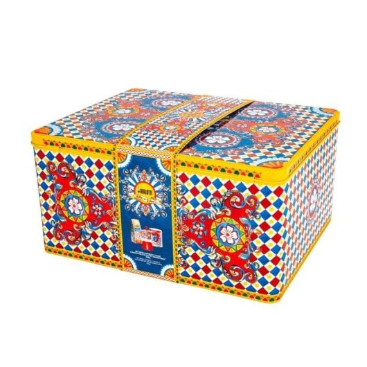 Kaffeemaschine Moka Italienisch Bialetti Dolce&Gabbana Carretto Siciliano 3 Tassen 0,13 L mit Kaffee