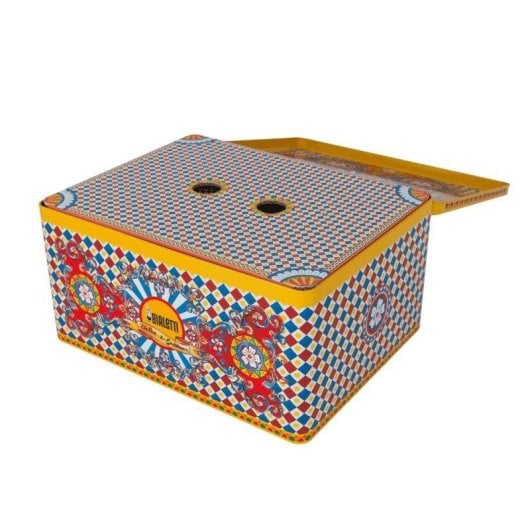 Kaffeemaschine Moka Italienisch Bialetti Dolce&Gabbana Carretto Siciliano 3 Tassen 0,13 L mit Kaffee