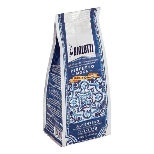 Cafetera manuelle Bialetti Dolce&Gabbana Moka Express 3 tasses Bleu avec café moulu