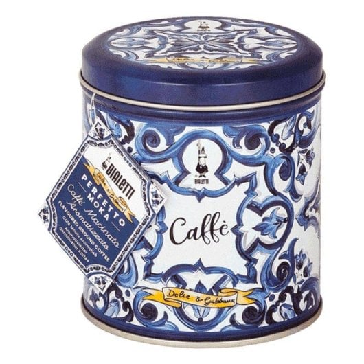Cafetera manuelle Bialetti Dolce&Gabbana Moka Express 3 tasses Bleu avec café moulu
