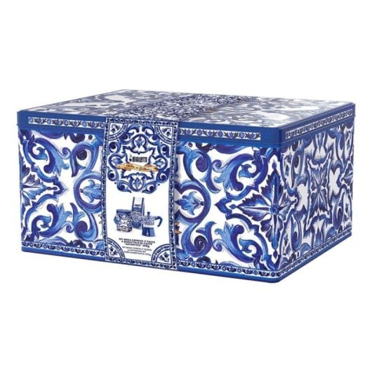 Cafetera manuelle Bialetti Dolce&Gabbana Moka Express 3 tasses Bleu avec café moulu