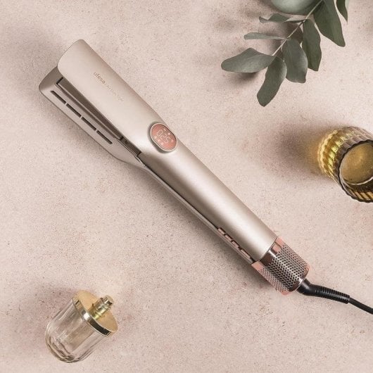 Keramik-Glätteisen Ufesa Air Duo Style 220ºC 3 Temperaturstufen Abschaltautomatik Breite Platten LCD Silber