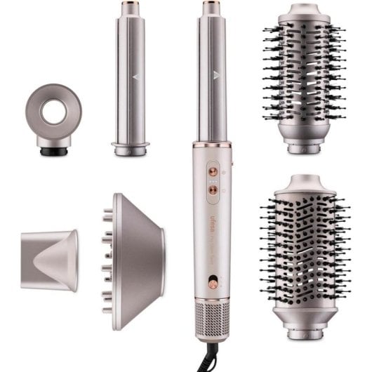 Secador-Alisador Ufesa Air Duo Style 3 en 1 Motor Digital 110000 rpm/Placas Cerámicas LCD/Silver