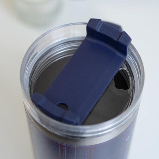 Flamingueo Gobelet Thermique Bleu Inox 0,9 l avec Anse et Paille – Boissons 24 h Froid / 10 h Chaud