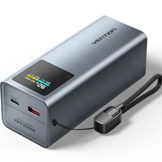 Vention Powerbank 20000mAh FKCH0 100W Grau USB-C/USB-A TFT Display