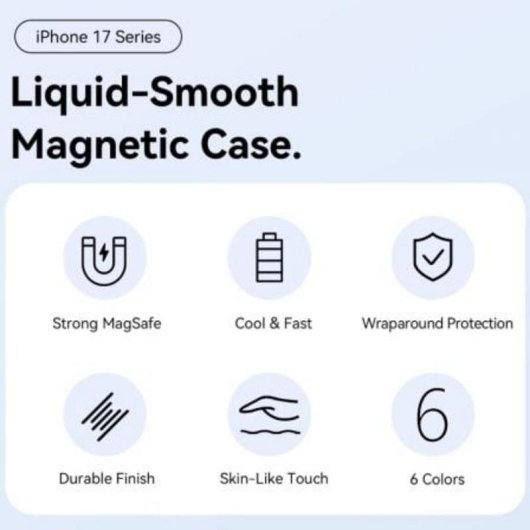 Funda pour mobile Vention KVCBCB-30 Silicone Liquide Noire MagSafe pour iPhone 17 Pro