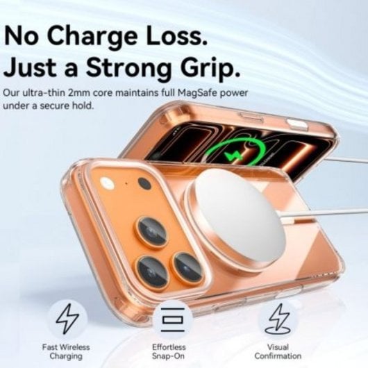 Funda per smartphone Vention Concise Impact Cover Rigida PC TPU Trasparente MagSafe per iPhone 17