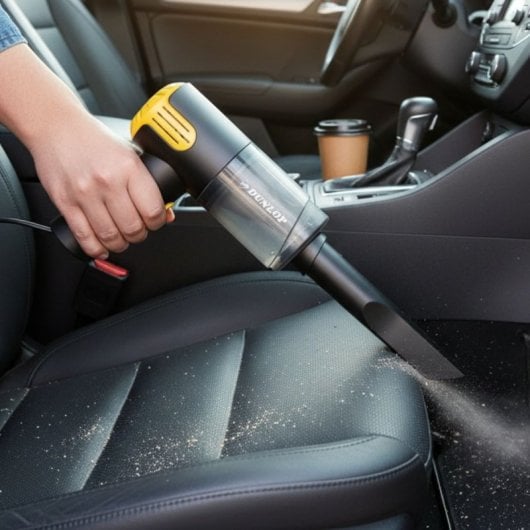 Aspirador De Mano Dunlop 12v 2 Boquillas Negro