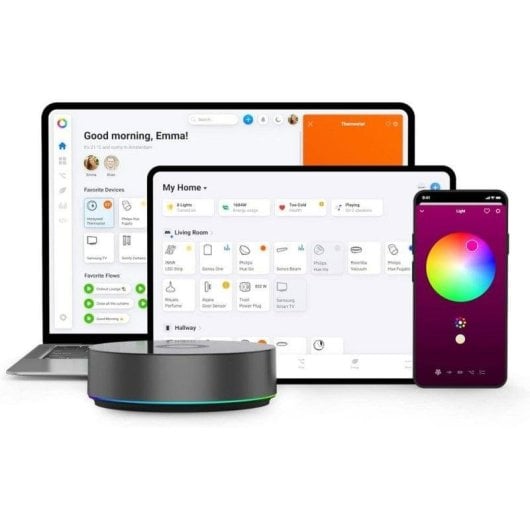 Homey Pro Hub Universal Negro Smart Home - Compatible Z-Wave Plus, Zigbee, Wi-Fi, BLE, 433 MHz, Infrarrojos, Matter y Th