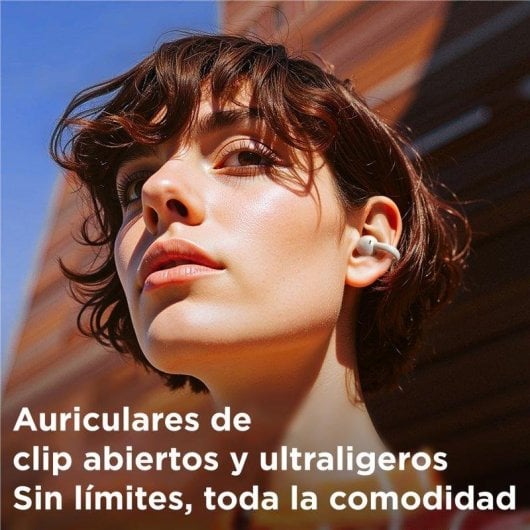 Auricolari OpenRock E sportivi wireless Bluetooth, resistenza IPX4 e microfono AI, bianchi