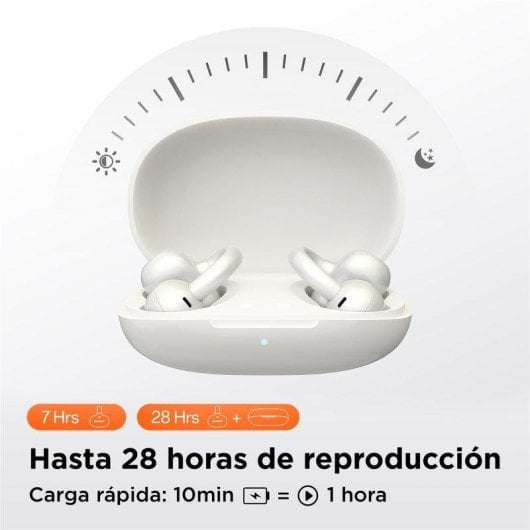 Auricolari OpenRock E sportivi wireless Bluetooth, resistenza IPX4 e microfono AI, bianchi