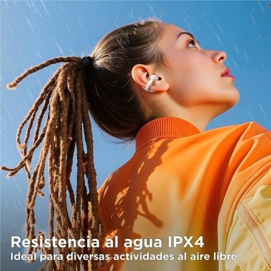 Auricolari OpenRock E sportivi wireless Bluetooth, resistenza IPX4 e microfono AI, bianchi