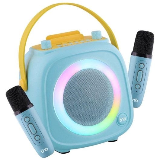 TnB Altavoz Karaoke 10W Bluetooth Bateria Recargable 5H 2 Microfonos Azul