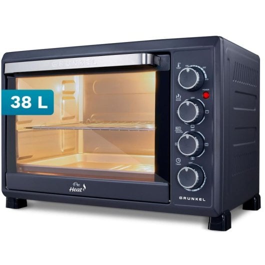 Horno eléctrico Grunkel HR-38PRO 38 L Negro Acero con convección y doble cristal