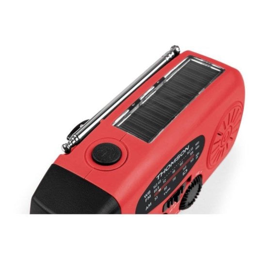 Radio Solar de Emergencia Thomson RT260R AM/FM Linterna LED Powerbank 2000 mAh y Función SOS