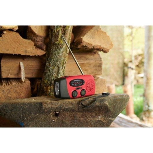 Radio Solar de Emergencia Thomson RT260R AM/FM Linterna LED Powerbank 2000 mAh y Función SOS