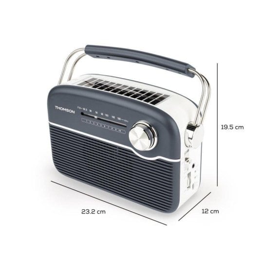 Radio Bluetooth Retro Vintage Thomson RTS450BTG Panel Solar 1300 mAh