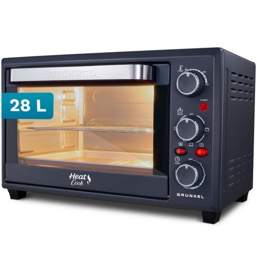 Horno eléctrico Grunkel HR-28COOK 28 L Negro Acero con convección y temporizador