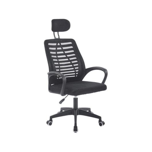 Silla de Oficina Adec Kneck con Reposacabezas Regulable Negra 106-116x58,5x56 cm