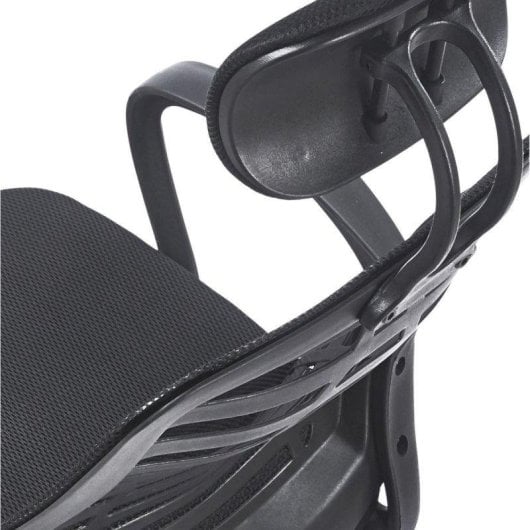 Silla de Oficina Adec Kneck con Reposacabezas Regulable Negra 106-116x58,5x56 cm