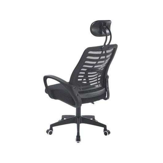 Silla de Oficina Adec Kneck con Reposacabezas Regulable Negra 106-116x58,5x56 cm
