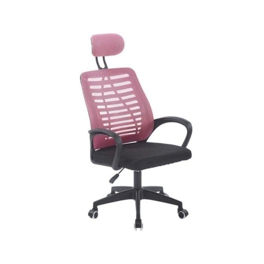Silla de Oficina Adec Kneck Rosa con Reposacabezas Regulable 106-116x58,5x56 cm
