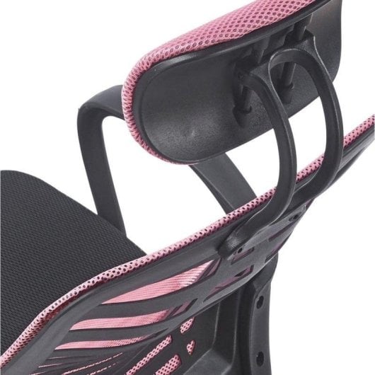 Silla de Oficina Adec Kneck Rosa con Reposacabezas Regulable 106-116x58,5x56 cm