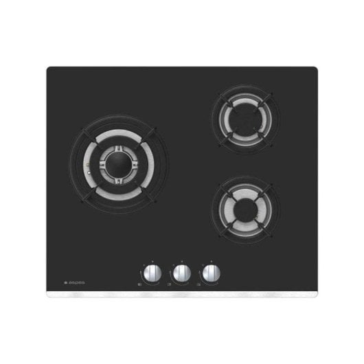 Placa de Gas Aspes AGW3601N 3 Fuegos 6050 W Negra Acero Integrable