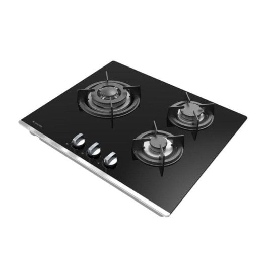 Placa de Gas Aspes AGW3601N 3 Fuegos 6050 W Negra Acero Integrable