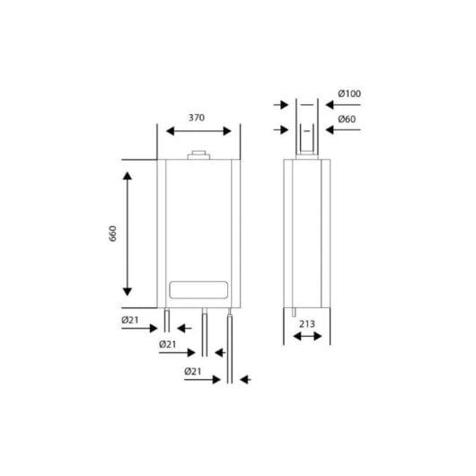 Termo de gas Aspes 11L 22000W vertical Display LED y máxima eficiencia