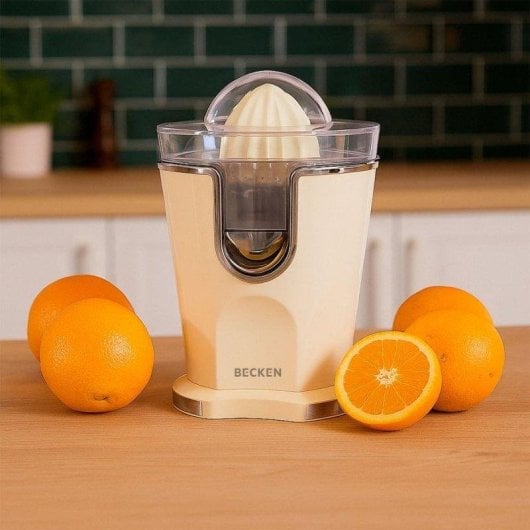 Exprimidor Elétrico Becken BCJ8767 100W com Tampa Protetora 230ml Bege