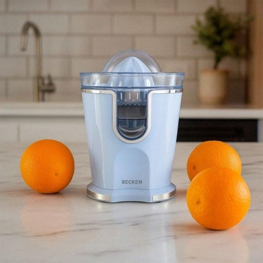 Exprimidor Eléctrico Becken BCJ8767 100W con Tapa Protectora y Regulador de Pulpa Azul