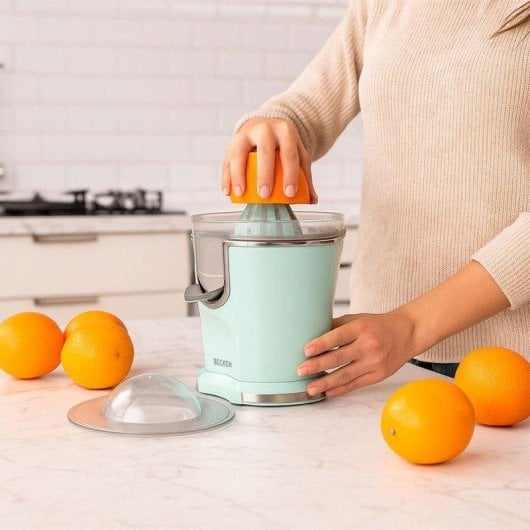 Exprimidor Eléctrico Becken BCJ8767 100W Verde con Tapa Protectora 230 ml