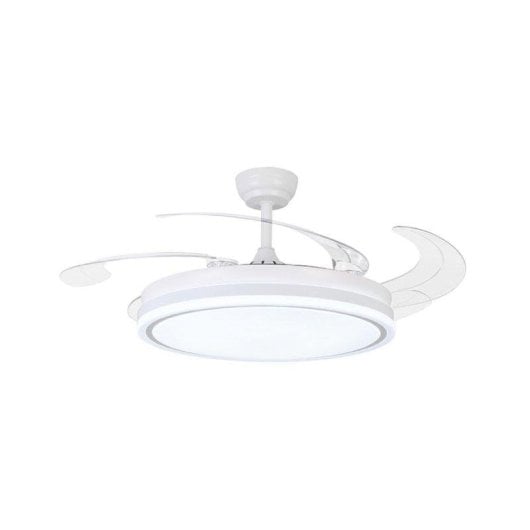 Ventilador de Techo Bel Air Home New Asgard XL LED 80 W 132 cm 4 Aspas Retráctiles Blanco