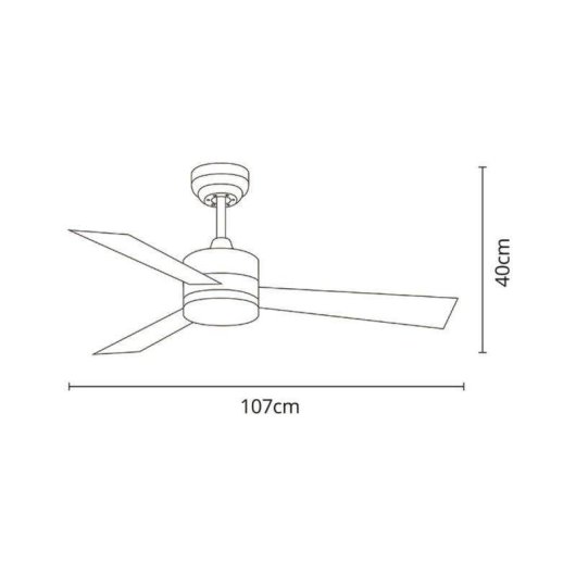 Ventilateur Bel Air Home Kilim Shakespear 18W DC LED 3 pales retractables